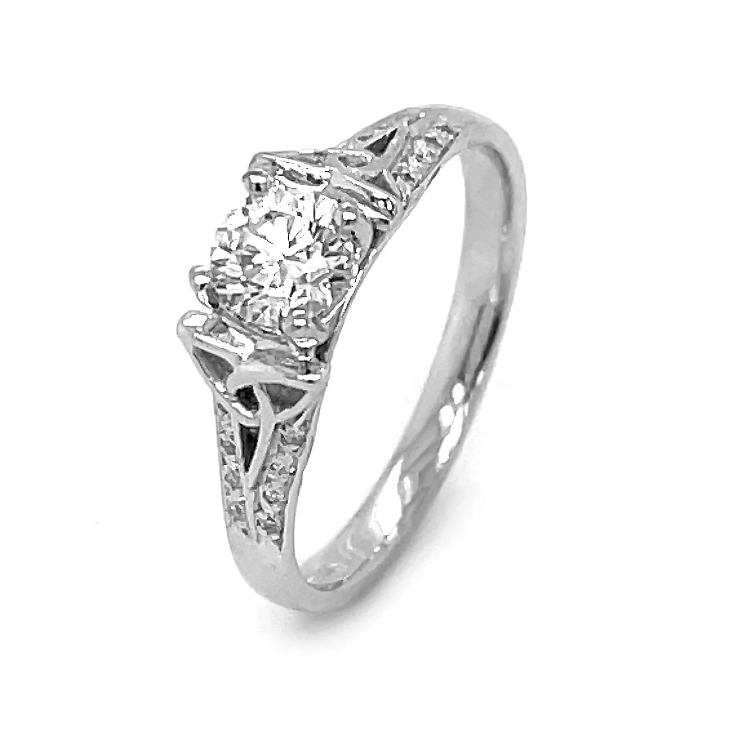 Solitaire Diamond Celtic Engagement Ring
